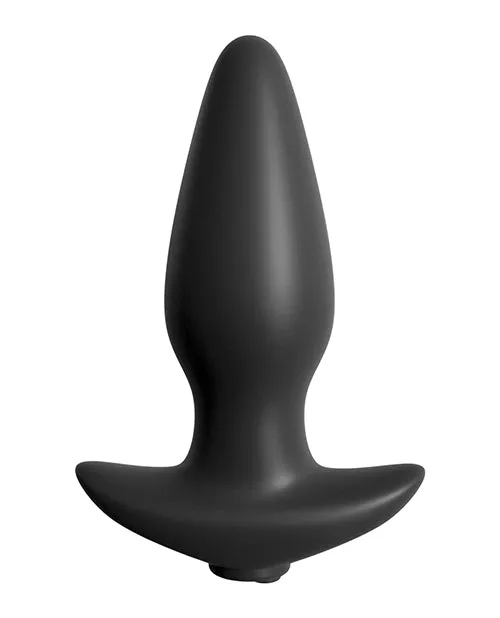 Anal Fantasy Collection Male Sex Toys Anal Fantasy Collection Silicone Plug with Remote Control 4in Black