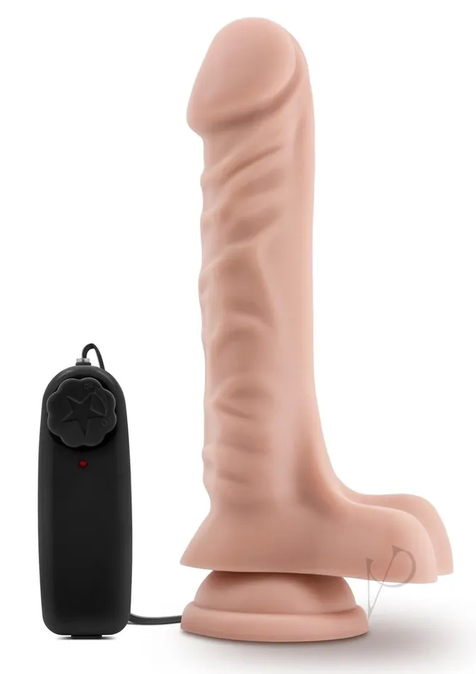 Dr Skin Female Sex Toys Dr Skin Silver Collection Dr James Vibrating Dildo with Balls and Wired Remote Control 9in Vanilla Dr Skin Female Sex Toys Dr Skin Silver Collection Dr James Vibrating Dildo with Balls and Wired Remote Control 9in Vanilla