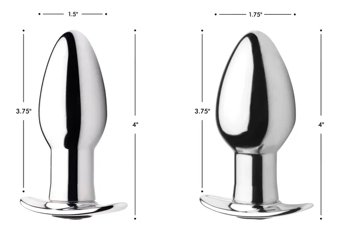 Male Sex Toys Chrome Blast 7X Rechargeable Butt Plug with Remote Control Large XR Brands