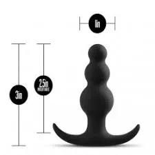 Male Sex Toys onestopadultshopau Anal Adventures Platinum Beaded Plug