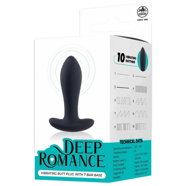 Vibrating Butt Plug with TBar Base Excellent Power Male Sex Toys